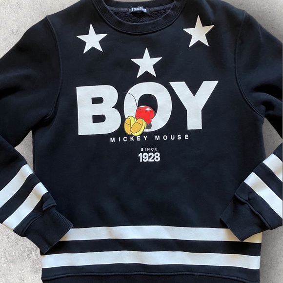 Stayreal Disney BOY Japanese Streetwear Sweatshirt Mickey Mouse Small - Picture 4 of 6